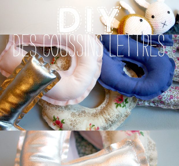 diy coussin lettre
